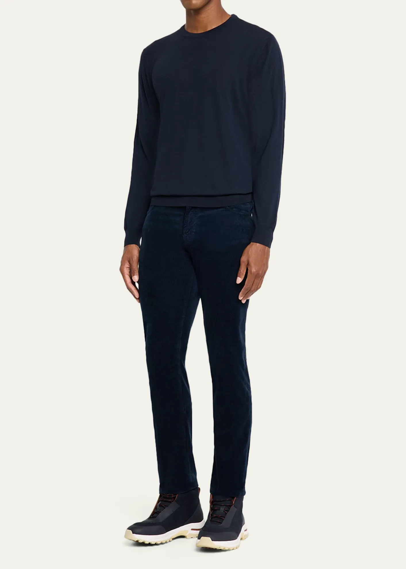 KitonMen's Corduroy Straight Fit Five-Pocket Pants