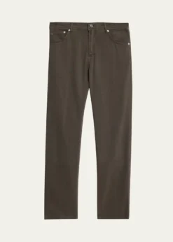 KitonMen's Cotton and Cashmere Stretch Slim Straight Five-Pocket Pants