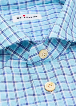 KitonMen's Cotton Check Classic-Fit Dress Shirt