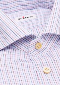 KitonMen's Cotton Graph Check Classic-Fit Dress Shirt