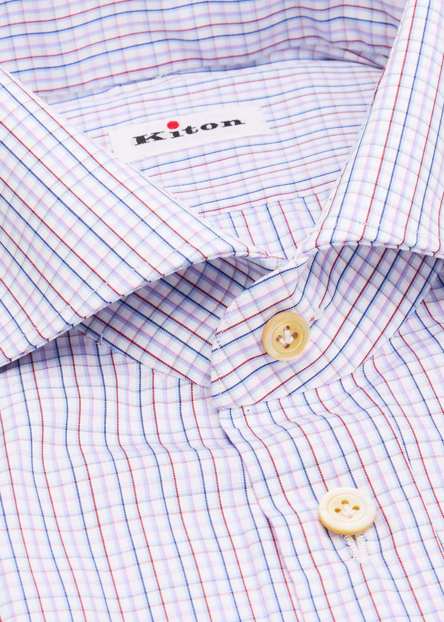 KitonMen's Cotton Graph Check Classic-Fit Dress Shirt