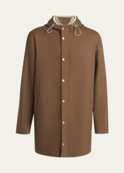 KitonMen's Cotton Hooded Overcoat