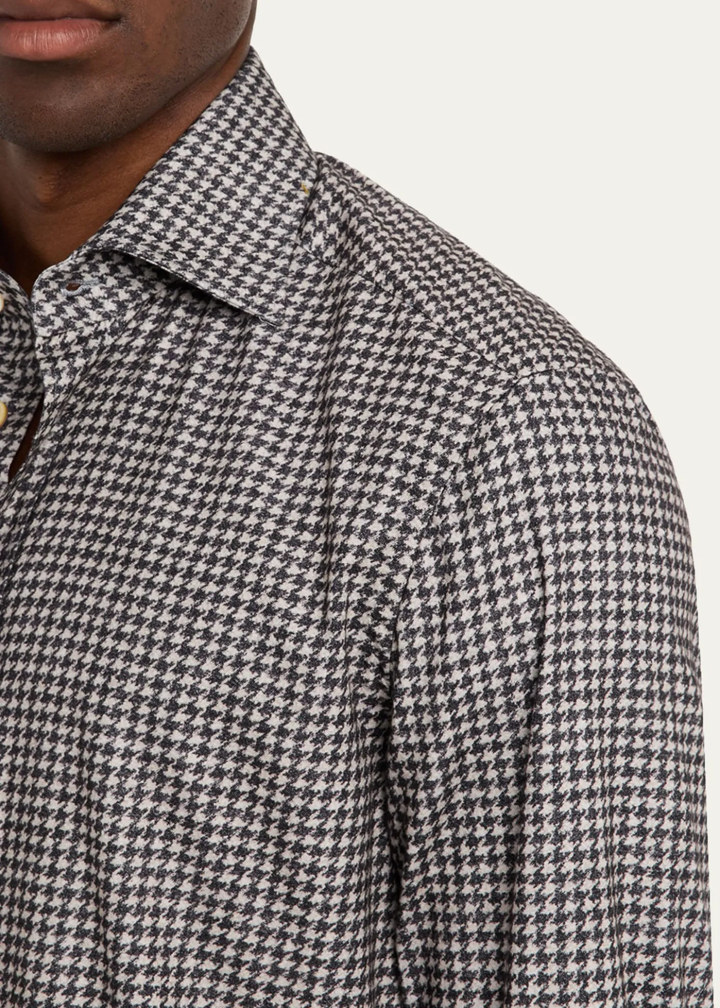 KitonMen's Cotton Houndstooth Classic-Fit Sport Shirt