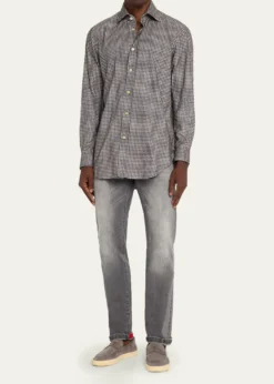 KitonMen's Cotton Houndstooth Classic-Fit Sport Shirt
