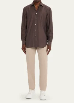 KitonMen's Cotton Micro-Herringbone Sport Shirt