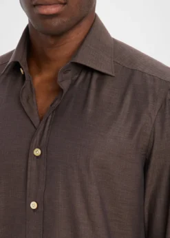 KitonMen's Cotton Micro-Herringbone Sport Shirt