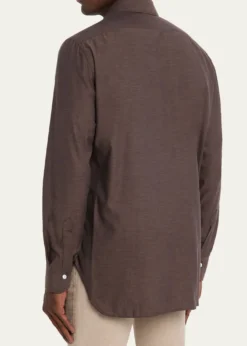 KitonMen's Cotton Micro-Herringbone Sport Shirt