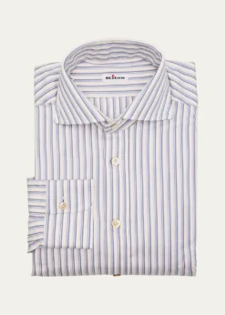 KitonMen's Cotton Multi-Stripe Dress Shirt