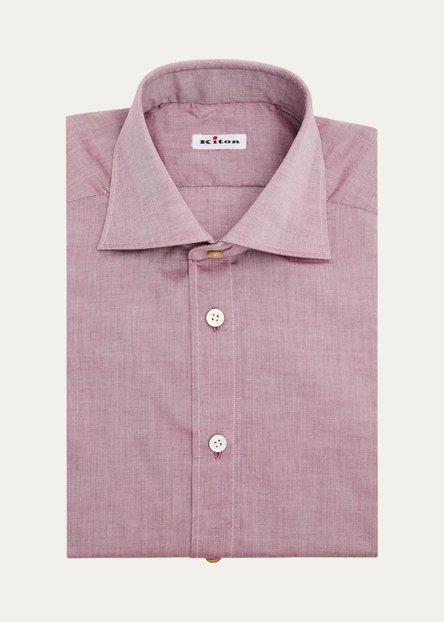KitonMen's Cotton Point-Collar Dress Shirt