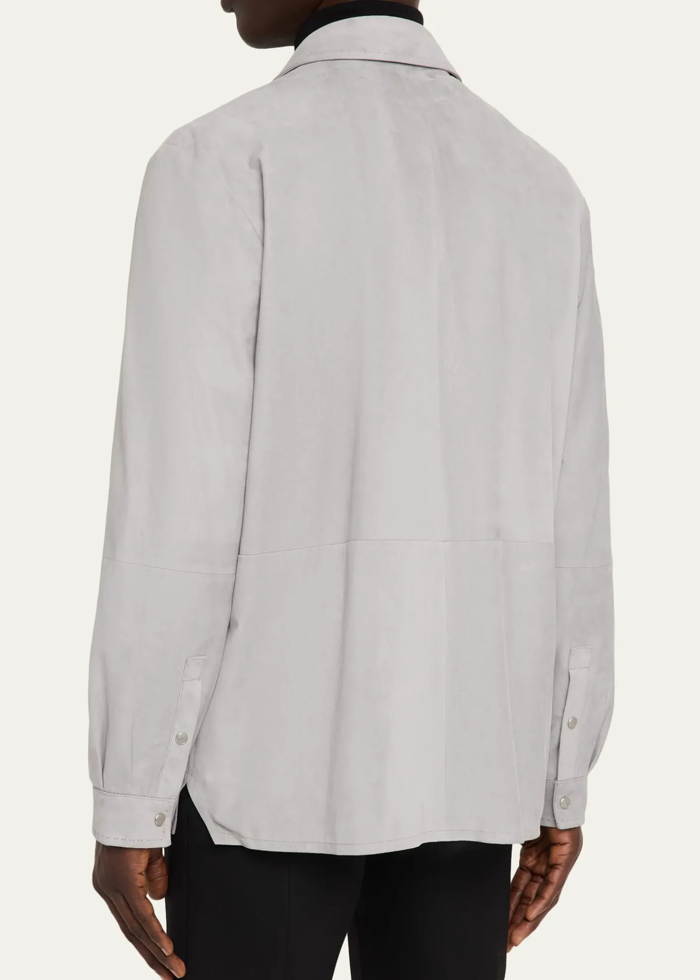 KitonMen's Cotton Snap-Placket Shirt Jacket