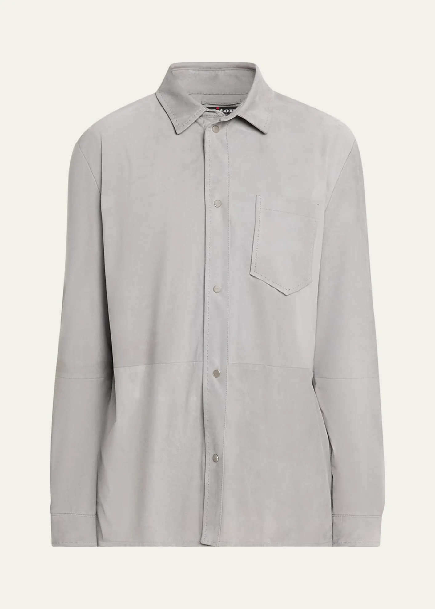 KitonMen's Cotton Snap-Placket Shirt Jacket