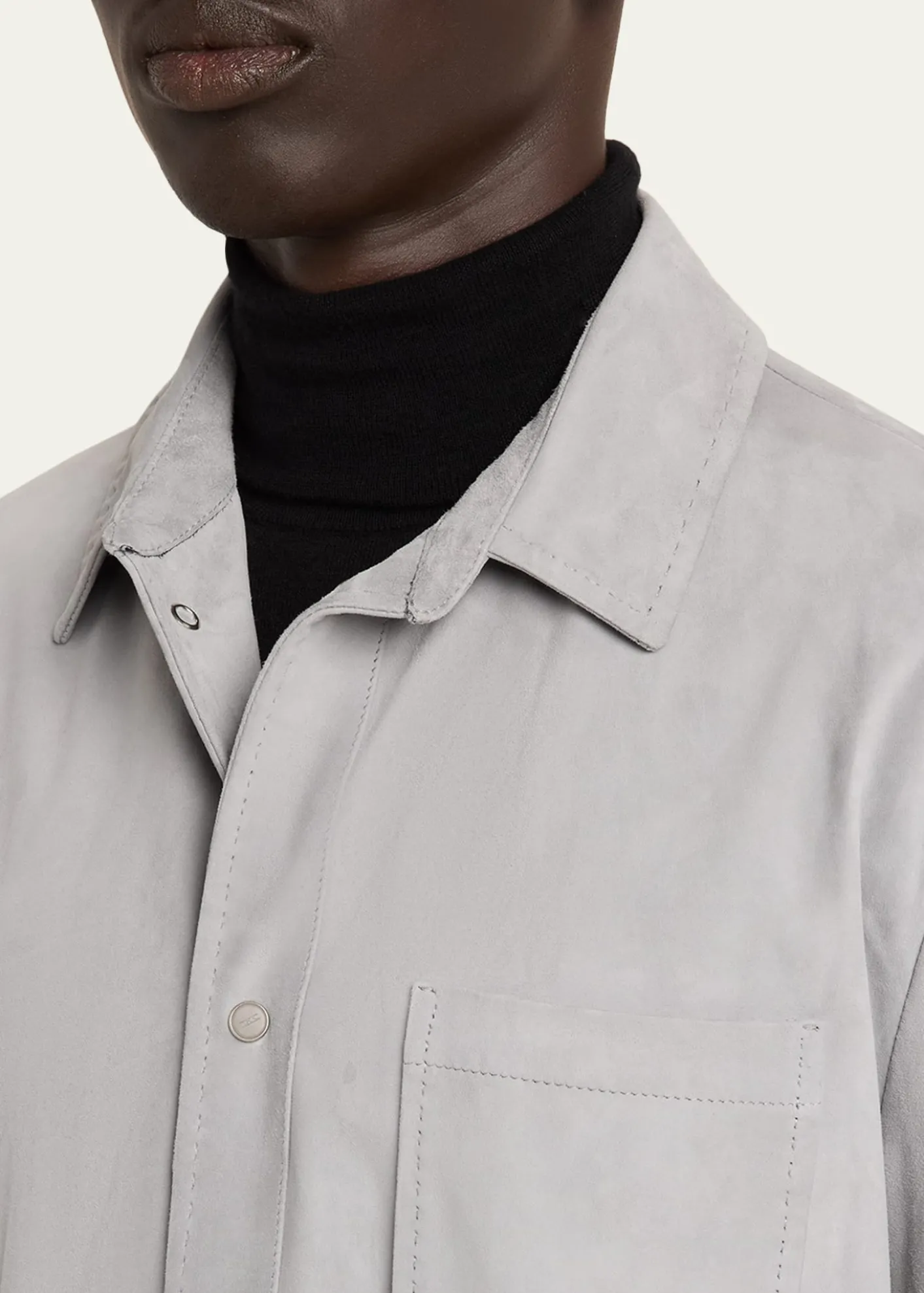 KitonMen's Cotton Snap-Placket Shirt Jacket