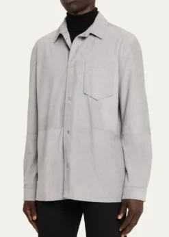 KitonMen's Cotton Snap-Placket Shirt Jacket
