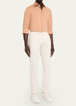KitonMen's Cotton Stretch Slim Four-Pocket Pants