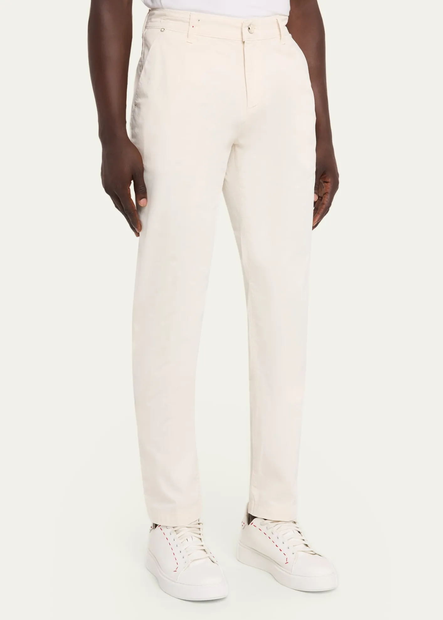 KitonMen's Cotton Stretch Slim Four-Pocket Pants