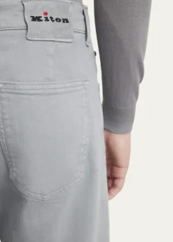 KitonMen's Cotton Stretch Slim Five-Pocket Pants