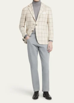 KitonMen's Cotton Stretch Slim Five-Pocket Pants