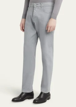 KitonMen's Cotton Stretch Slim Five-Pocket Pants