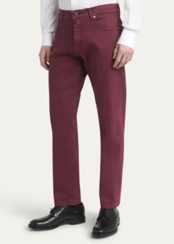 KitonMen's Cotton Stretch Slim Five-Pocket Pants