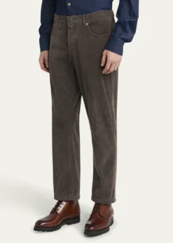 KitonMen's Cotton Stretch Straight Leg Five-Pocket Pants