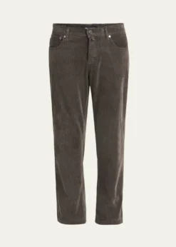 KitonMen's Cotton Stretch Straight Leg Five-Pocket Pants