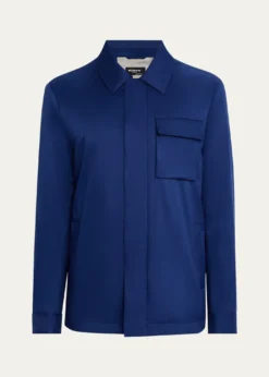 KitonMen's Covered-Zip Shirt Jacket