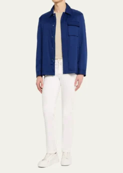 KitonMen's Covered-Zip Shirt Jacket
