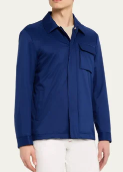 KitonMen's Covered-Zip Shirt Jacket