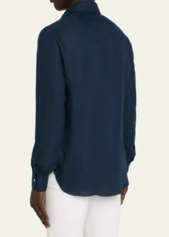 KitonMen's Linen Button-Down Shirt
