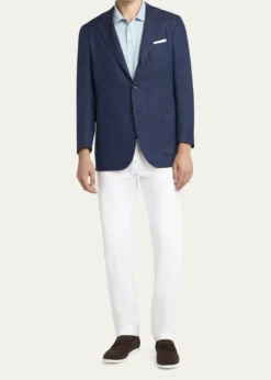 KitonMen's Micro-Herringbone Single-Breasted Sport Coat