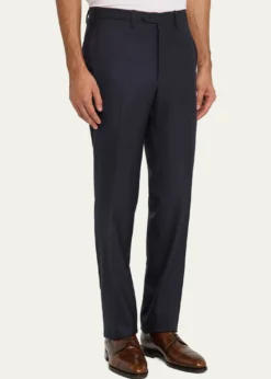 KitonMen's 15 Micron Flat-Front Trousers