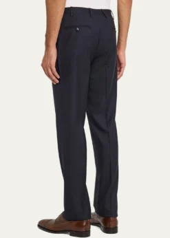 KitonMen's 15 Micron Flat-Front Trousers