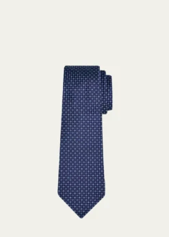 KitonMen's Mini Jacquard Silk 7-Fold Tie