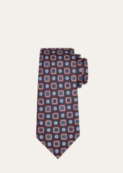 KitonMen's Multi-Medallion Silk 7-Fold Tie