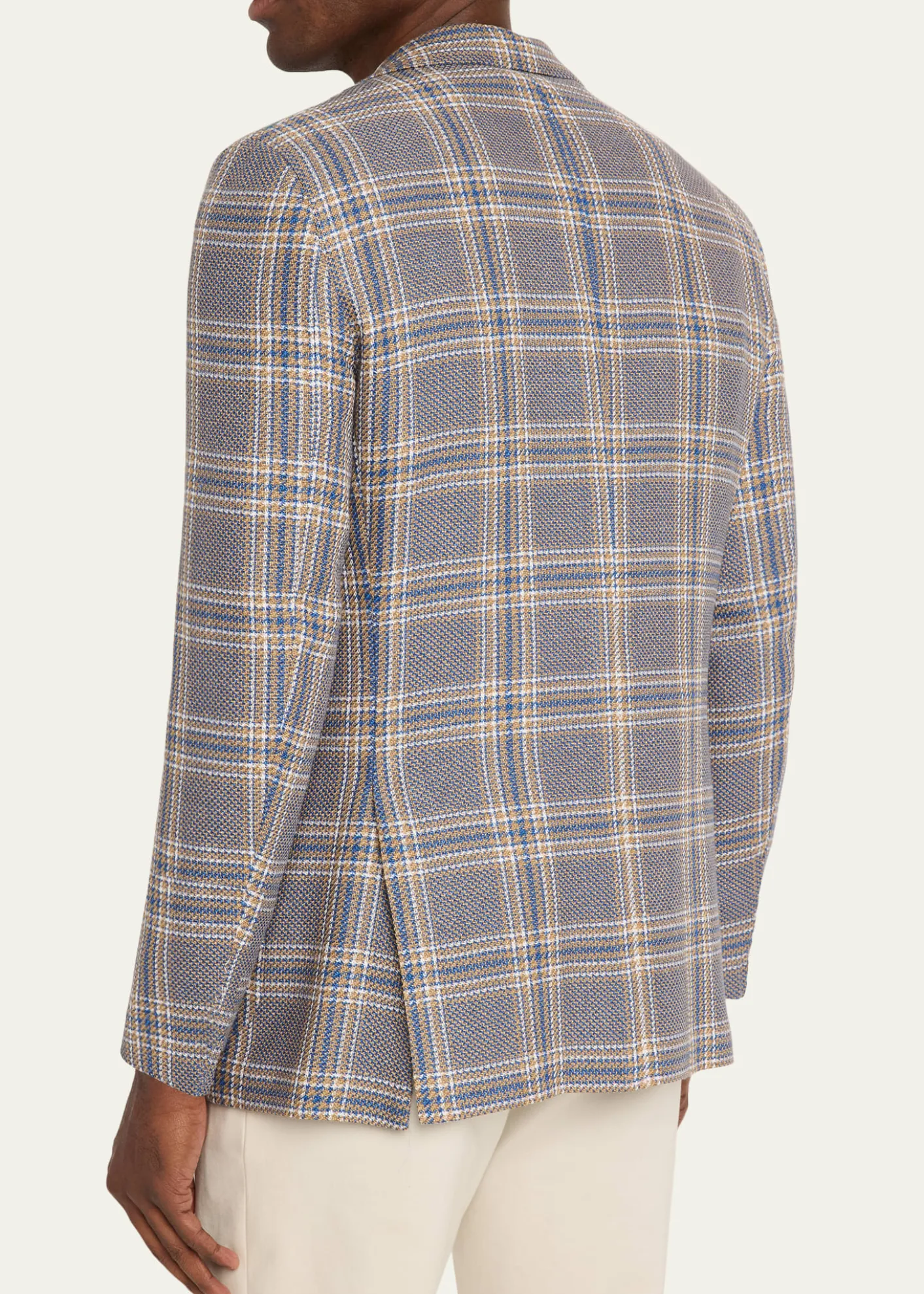 KitonMen's Plaid Cashmere and Linen Single-Breasted Sport Coat