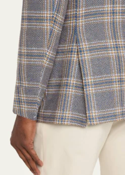 KitonMen's Plaid Cashmere and Linen Single-Breasted Sport Coat