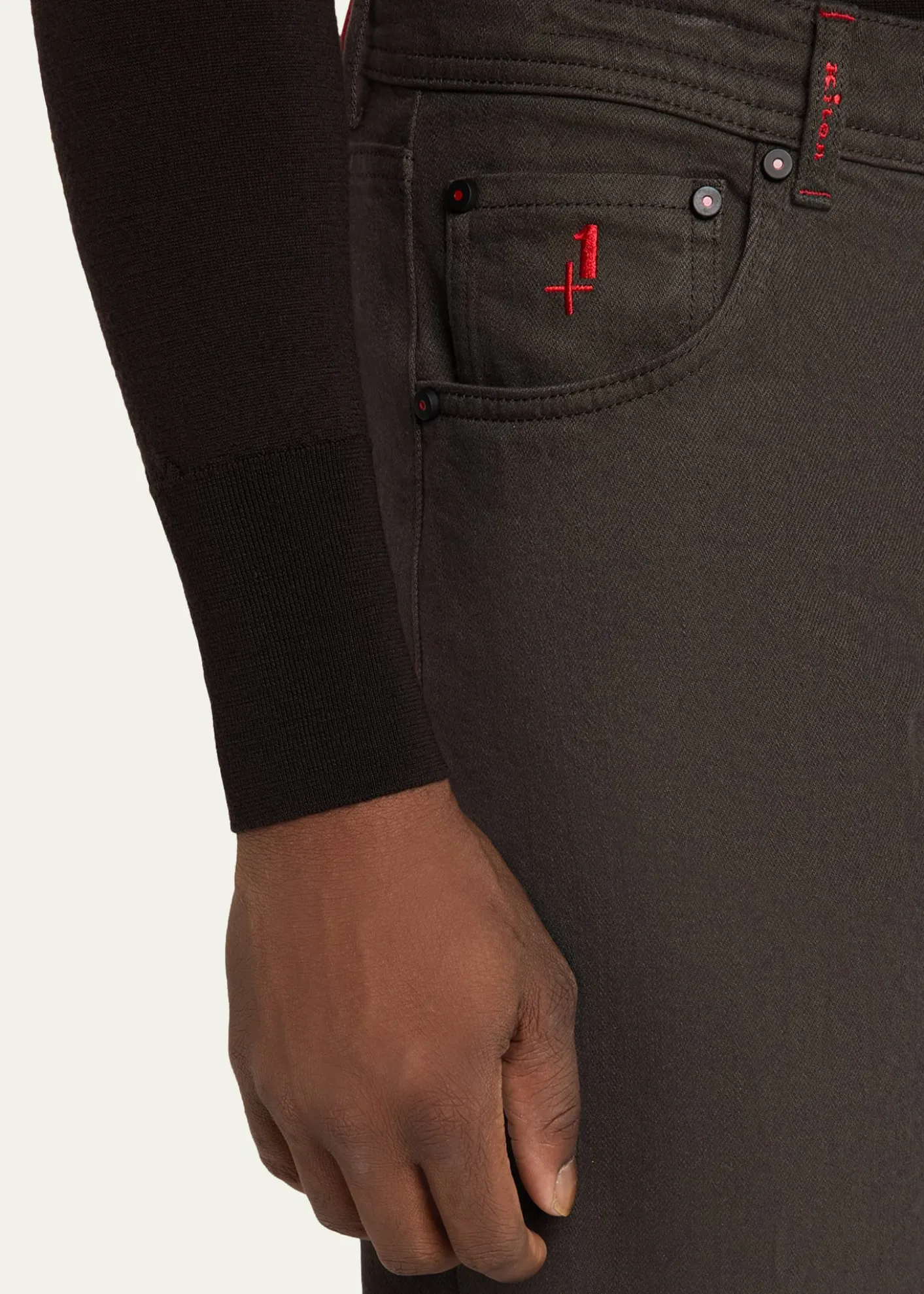 KitonMen's Plus One Straight Leg Five-Pocket Pants