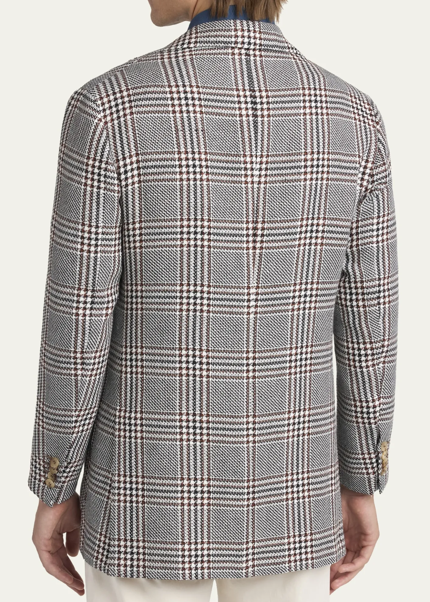 KitonMen's Prince of Wales Cashmere and Linen Sport Coat