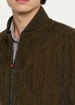 KitonMen's Quilted Bomber Jacket