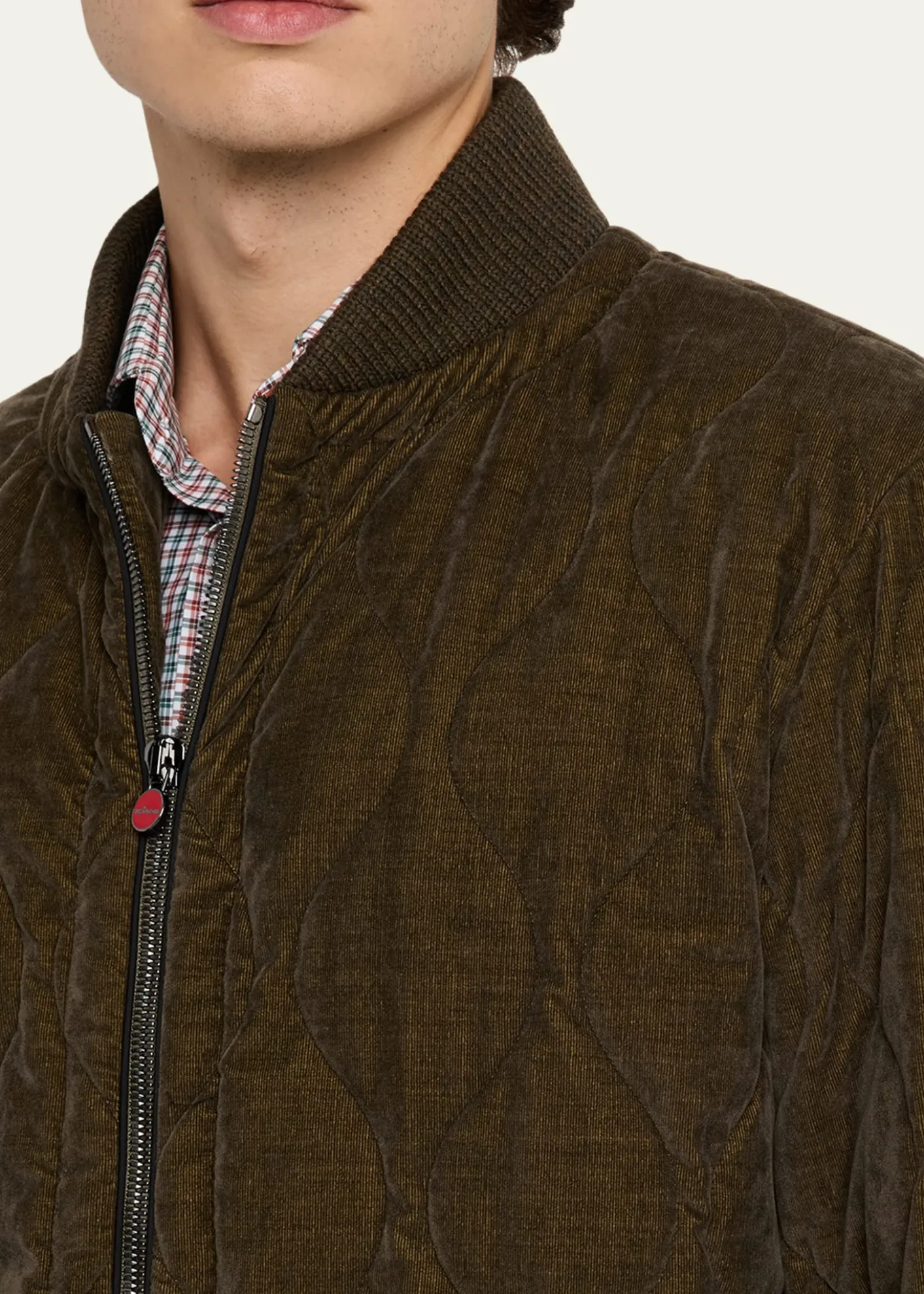 KitonMen's Quilted Bomber Jacket