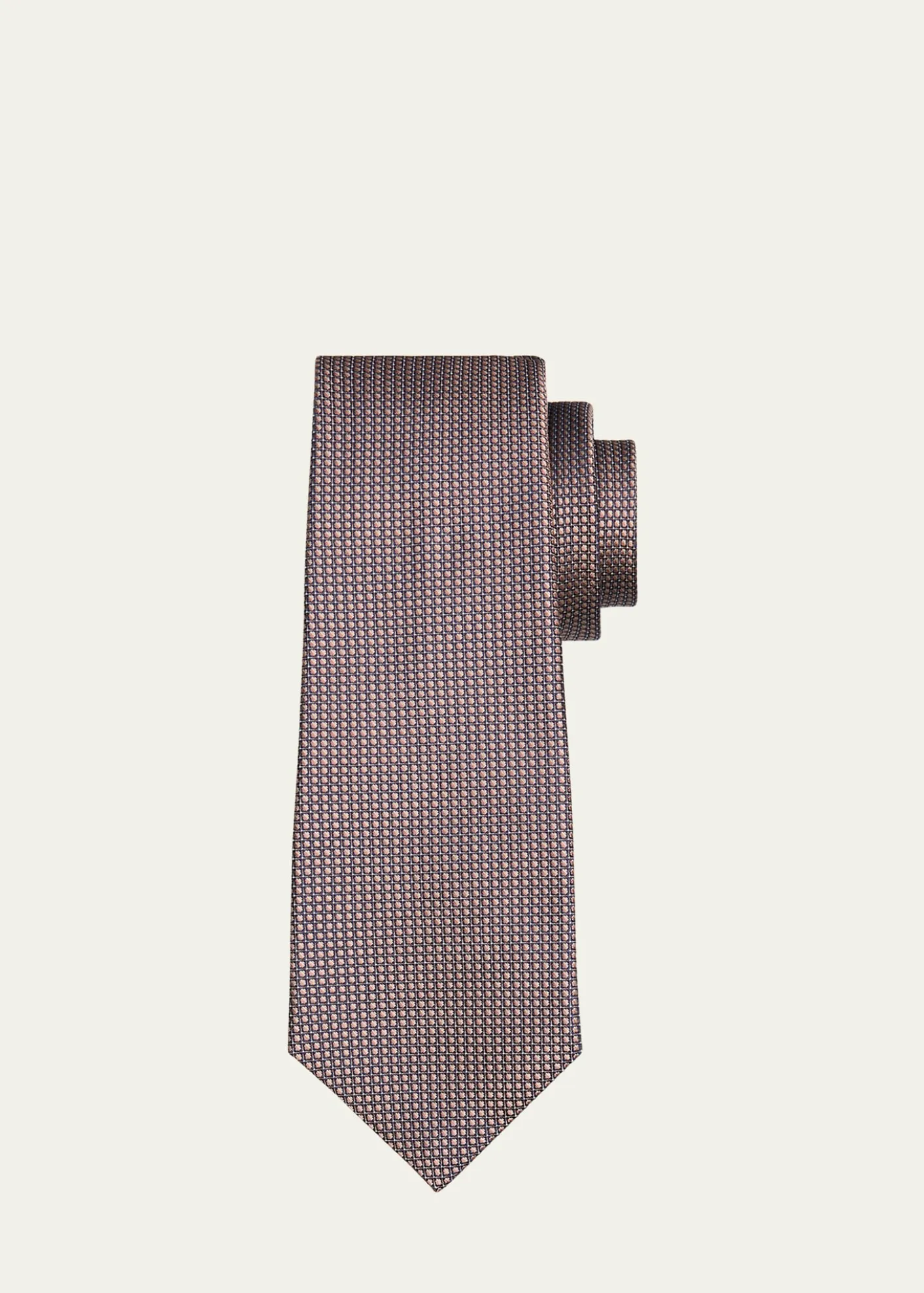 KitonMen's Silk Geometric Jacquard Seven-Fold Tie