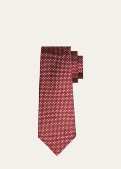 KitonMen's Silk Woven Ovals Seven-Fold Tie