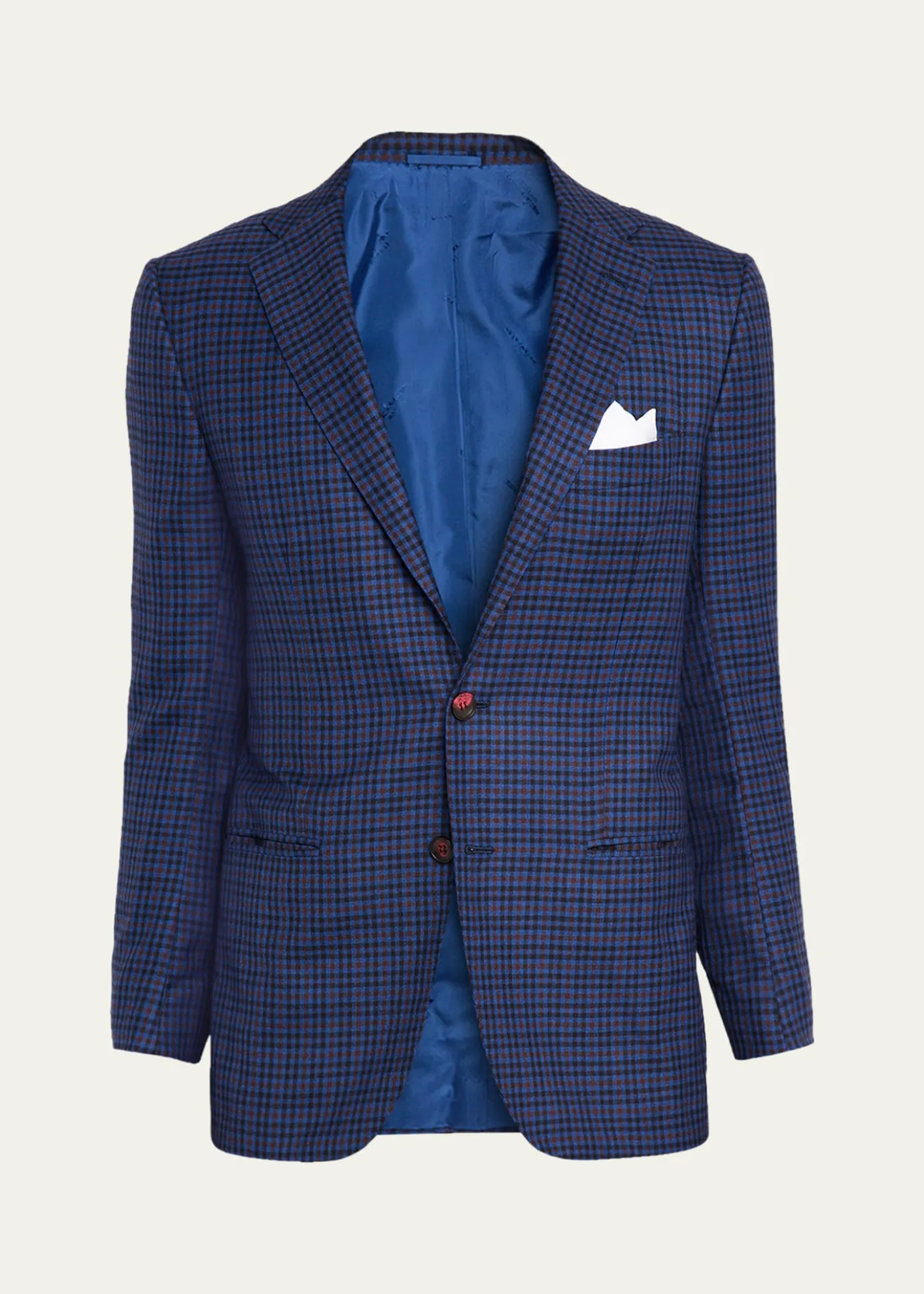 KitonMen's Soft Cashmere Multi-Check Sport Coat