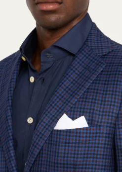 KitonMen's Soft Cashmere Multi-Check Sport Coat