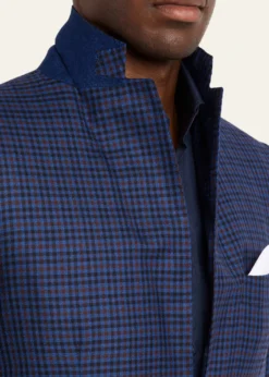 KitonMen's Soft Cashmere Multi-Check Sport Coat