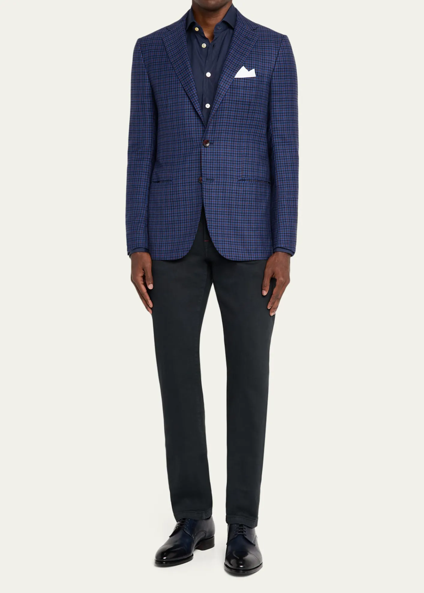 KitonMen's Soft Cashmere Multi-Check Sport Coat