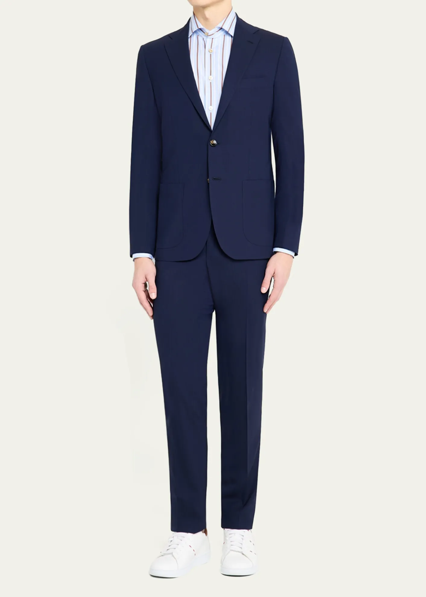 KitonMen's Solid Wool Twill Trousers