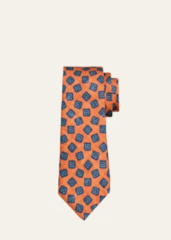 KitonMen's Square Medallion Silk Tie