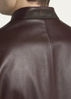 KitonMen's Stand-Collar Leather Jacket