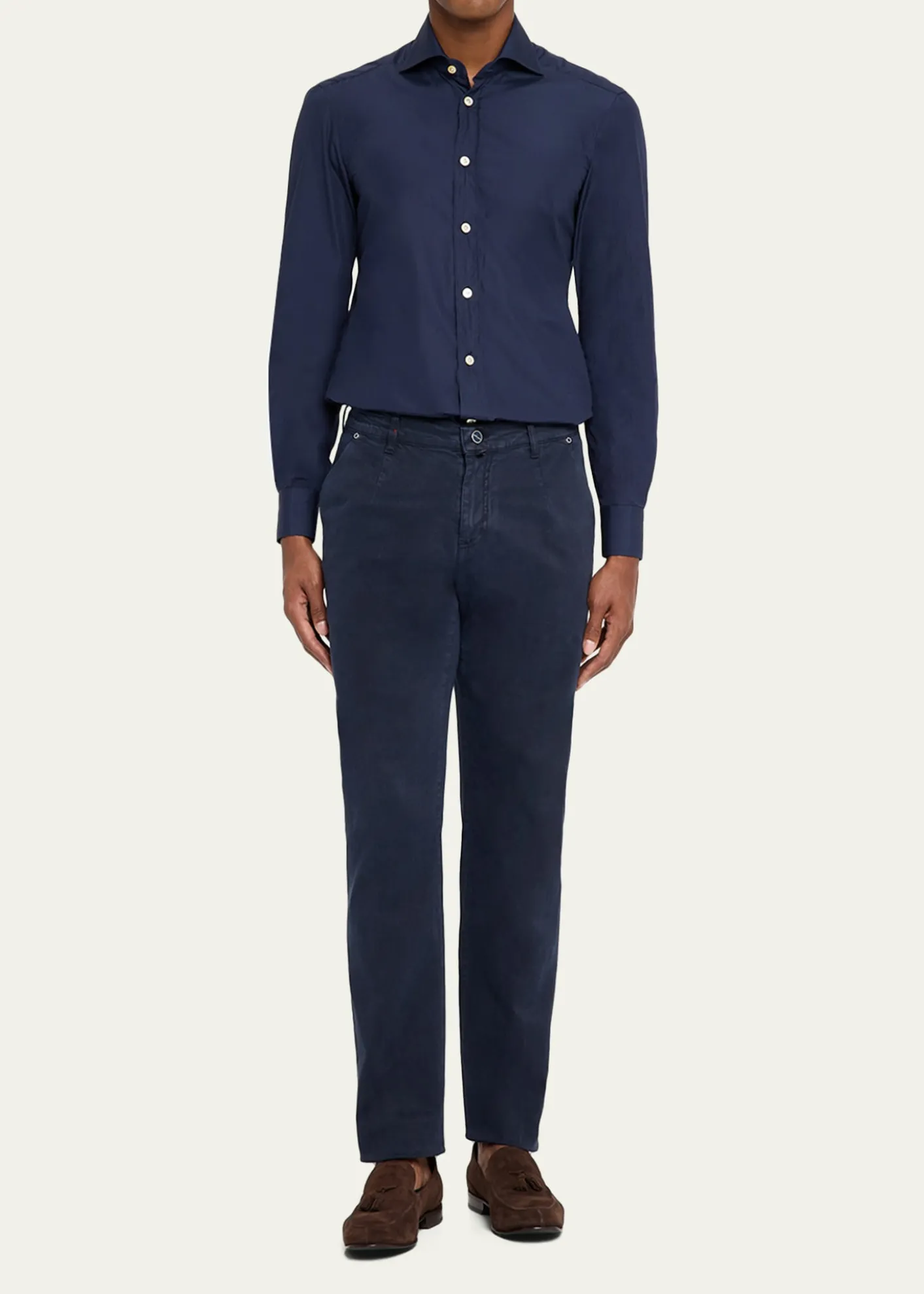 KitonMen's Straight Fit Flat-Front Pants